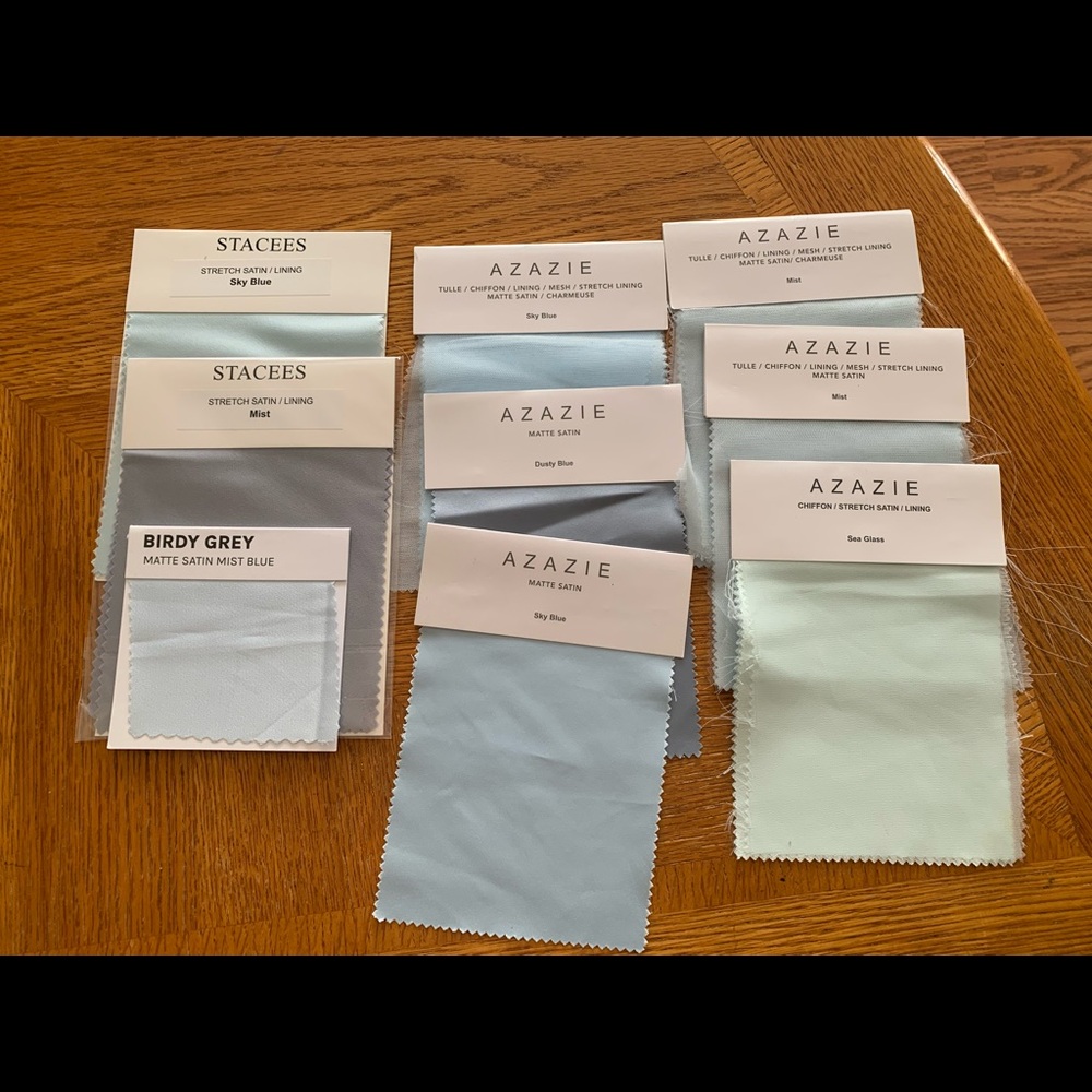 AZAZIE/STACEES/BIRDY GREY BLUE BRIDESMAID SWATCHES